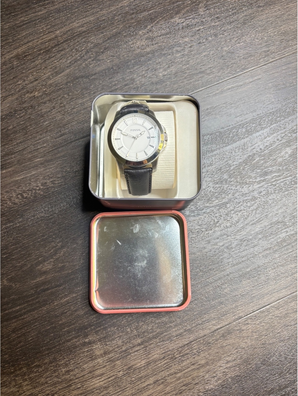 Fossil Classic Casual White Dial Brown Leather Men’s Watch